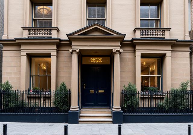 The upscale professional exterior of our London office on South Audley Street